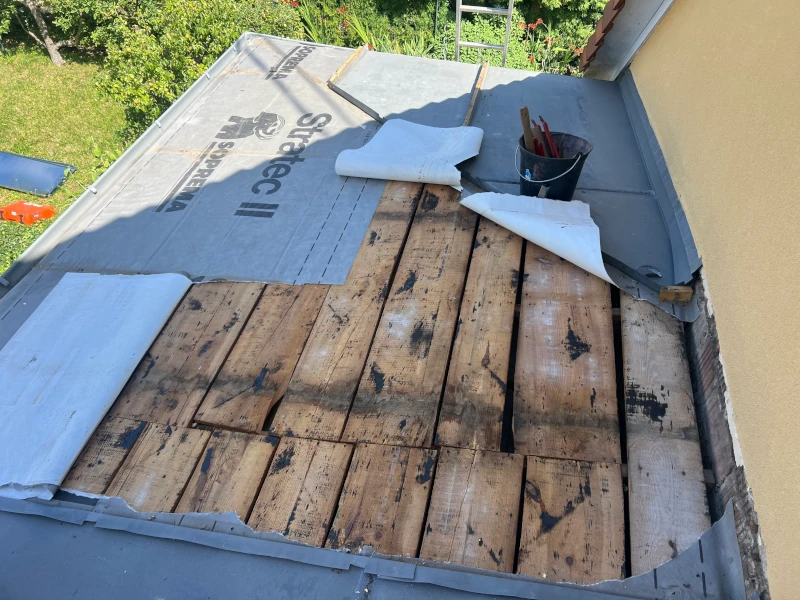 réfection toiture zinc joint debout pendant les travaux